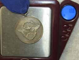 8yr Nazi Police Long Service Medal With Ribbon