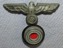 2pcs-Kriegsmarine Light Artillery Gun Chief patch W/Factory Tag-Eagle/Cockade Device For Round Cap