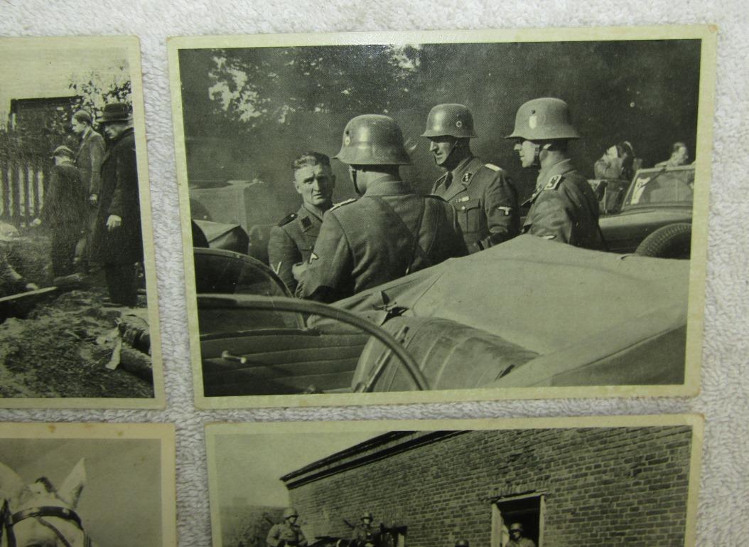 5pcs-Original Nazi SS Police Photo Post Cards