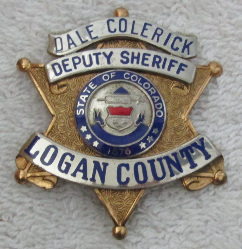 1950-60's Vintage  "LOGAN COUNTY COLORADO DEPUTY SHERIFF" 6 Point Star Badge-Named