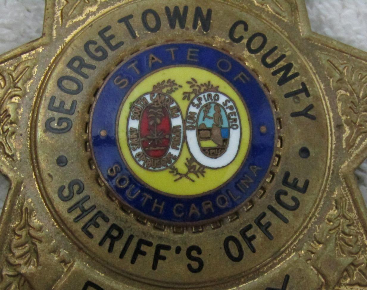 Ca. 1930-40's "GEORGETOWN COUNTY, S.C. SHERIFF'S OFFICE" 7 Point Star Badge