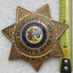 Ca. 1930-40's "GEORGETOWN COUNTY, S.C. SHERIFF'S OFFICE" 7 Point Star Badge