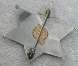 Ca. 1940-50's "STATE OF NEVADA SECURITY & PATROL" 6 Point Star Badge-Numbered