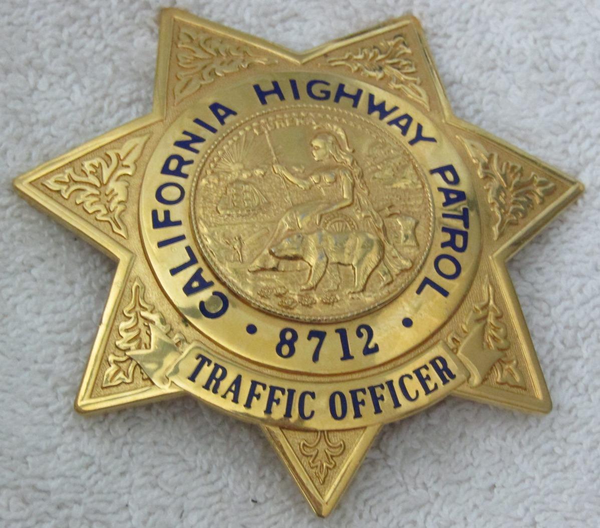 Ca. 1950-60's "CALIFORNIA HWY PATROL TRAFFIC OFFICER" 7 Point Star Badge-Numbered