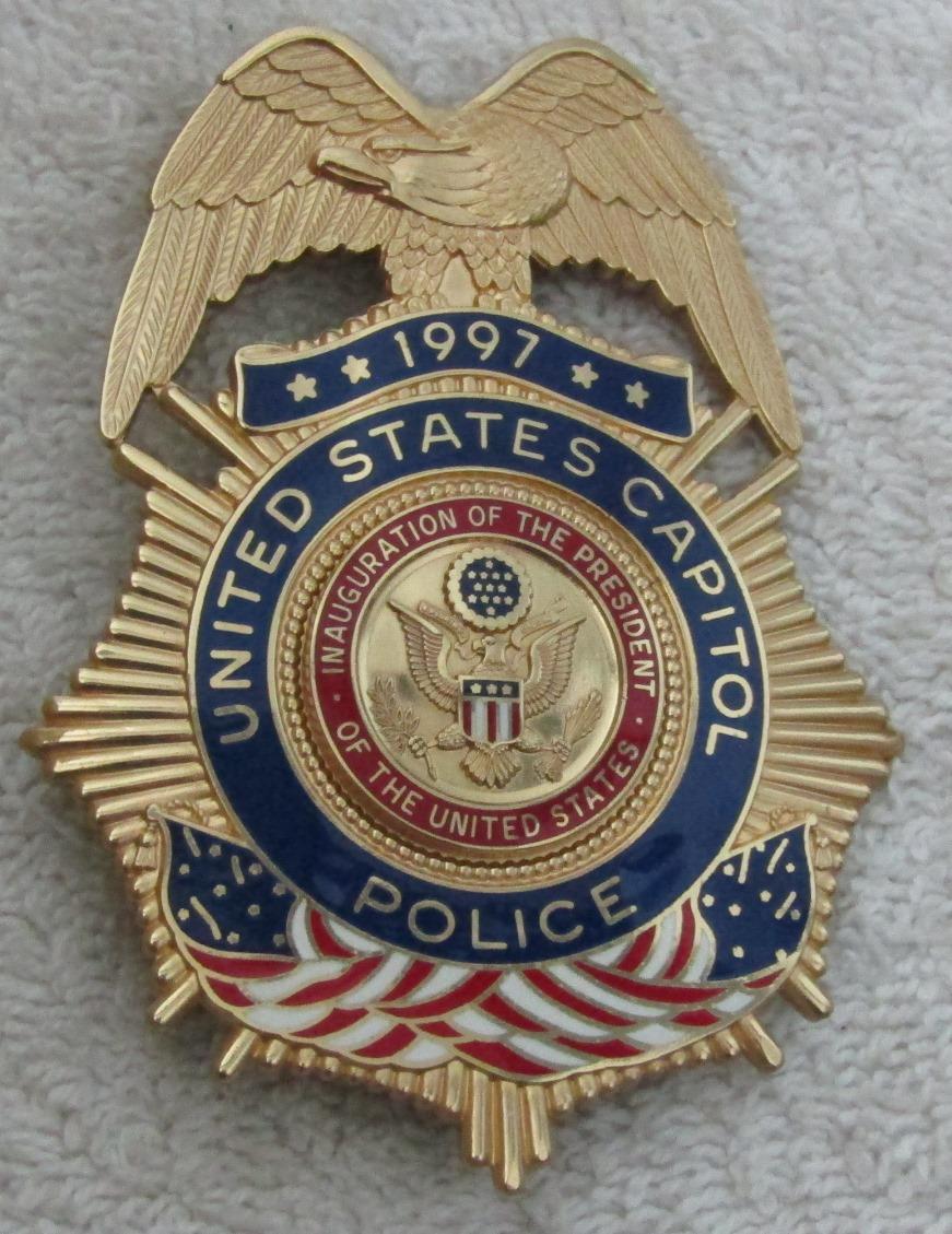 Scarce 1997 CLINTON Presidential Inauguration "U.S. CAPITOL POLICE" Badge-Numbered