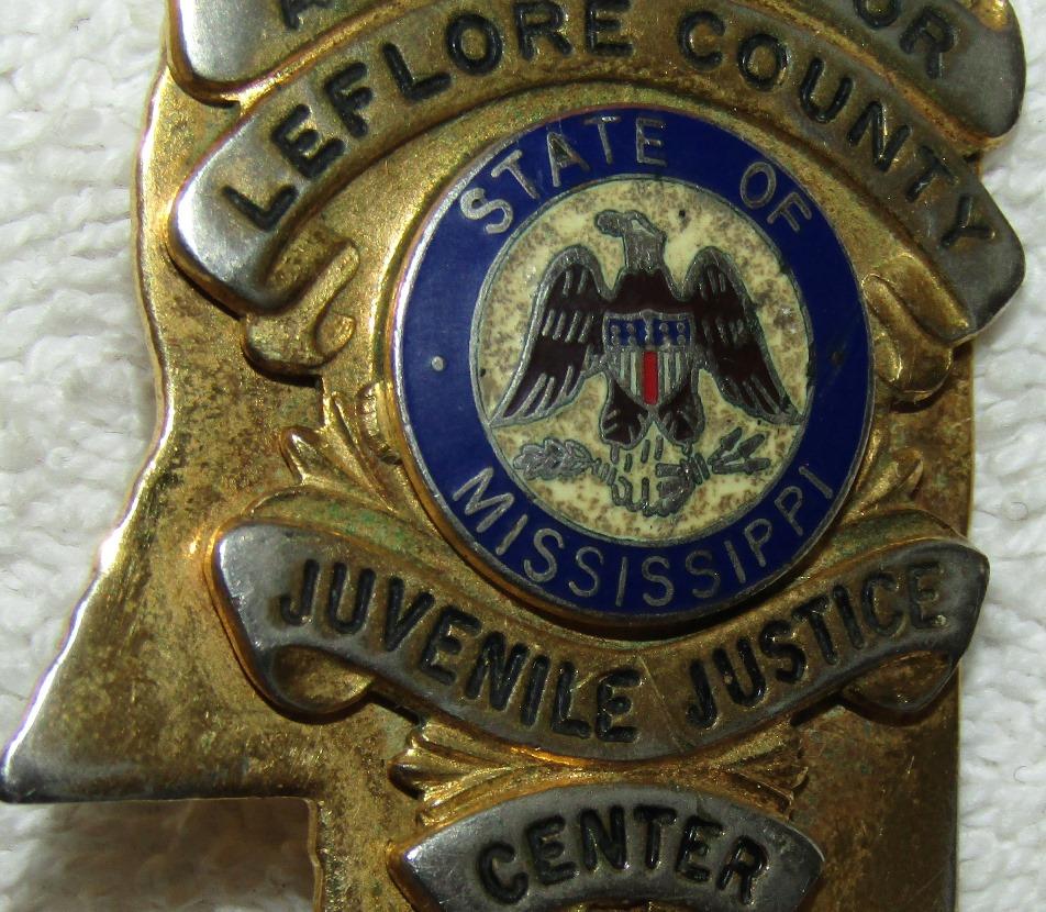 1940-50's Vintage "LEFLORE COUNTY, MS. JUVENILE JUSTICE CENTER-ASST. DIRECTOR" Badge