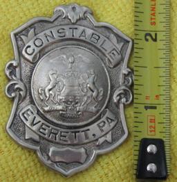 Ca. 1920-30's "EVERETT, PA. CONSTABLE" Badge