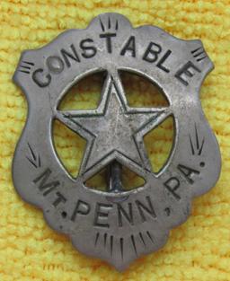 Ca. Early 1900's "MT. PENN, PA. CONSTABLE" Badge