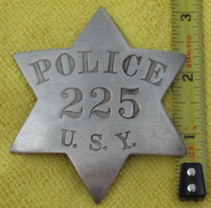 Rare! Ca. Early 1900's "CHICAGO UNION STOCK YARD (U.S.Y.)  POLICE" Badge-Numbered