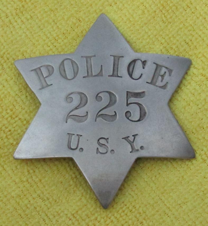Rare! Ca. Early 1900's "CHICAGO UNION STOCK YARD (U.S.Y.)  POLICE" Badge-Numbered