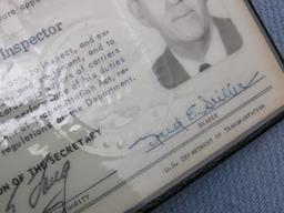 Ca. 1960's "U.S. FEDERAL DEPT. OF TRANSPORTATION PHOTO ID WALLET FOR LOCOMOTIVE INSPECTOR"