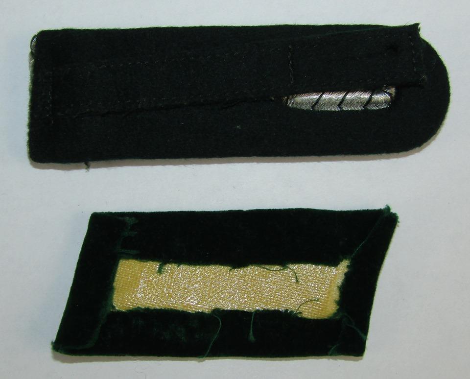 2pcs-Early RAD Single Collar Tab-BahnSchutzpolizei Shoulder Board