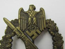 Infantry Assault Badge In Bronze-Scarce Maker "M.K.1."