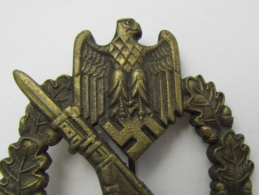 Infantry Assault Badge In Bronze-Scarce Maker "M.K.1."