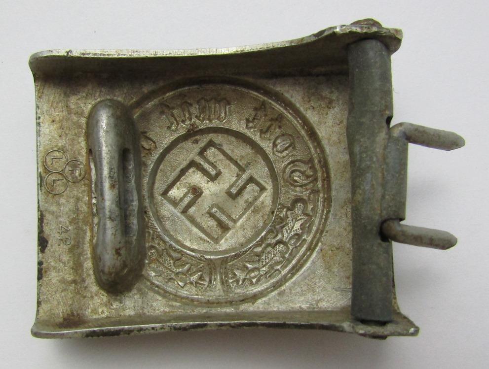 WW2 Nazi Wasserschutzpolizei Belt Buckle For NCO/Enlisted-1942 dated By FLL