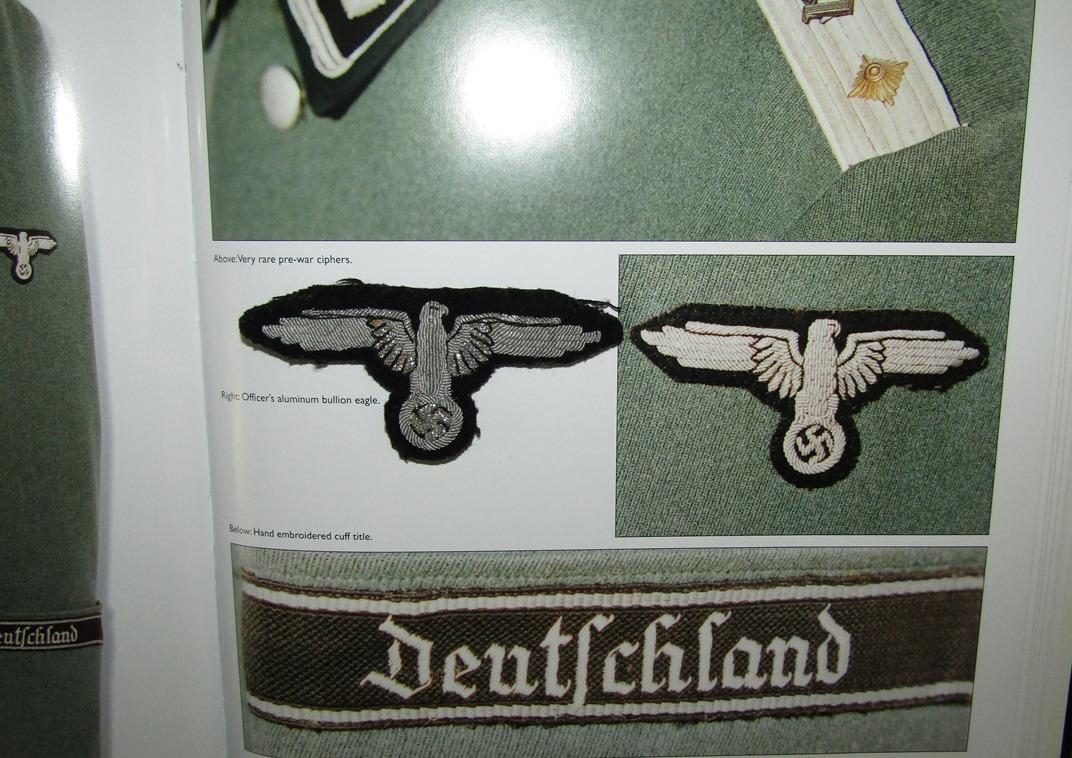 Rare Early Third Reich Waffen SS Officer's Bullion Embroidered Sleeve Eagle