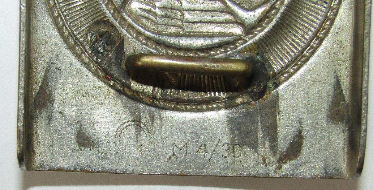 Early Nickel Finish Hitler Youth Belt Buckle-RZM M4/39-Assmann