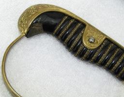 WW2 Period Wehrmacht Officer's "Dove Head" Dress Sword W/Hand Engraved Ornamentation-ALCOSO