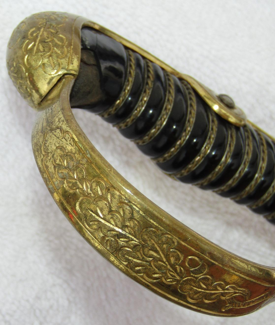 WW2 Period Wehrmacht Officer's "Dove Head" Dress Sword W/Hand Engraved Ornamentation-ALCOSO