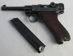 Mauser Code "byf 41" 9mm Luger Pistol. Early variation E/655 proofs. Matching Numbers