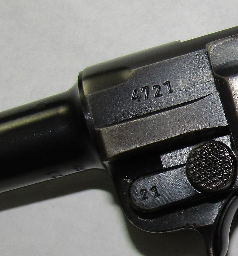 Mauser Code "42" 1939 Dated 9mm Luger Pistol. E/655 Proofs. Matching Number Magazine/Clip