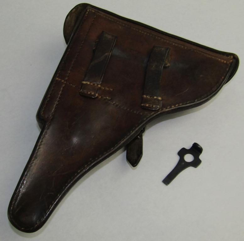 1937 Dated Brown Finish Leather Luger Holster With Take Down Tool