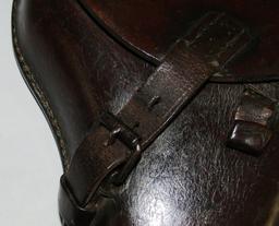 1941 Dated Brown Finish leather P08 Luger Holster-Rare Maker Of "gjh"