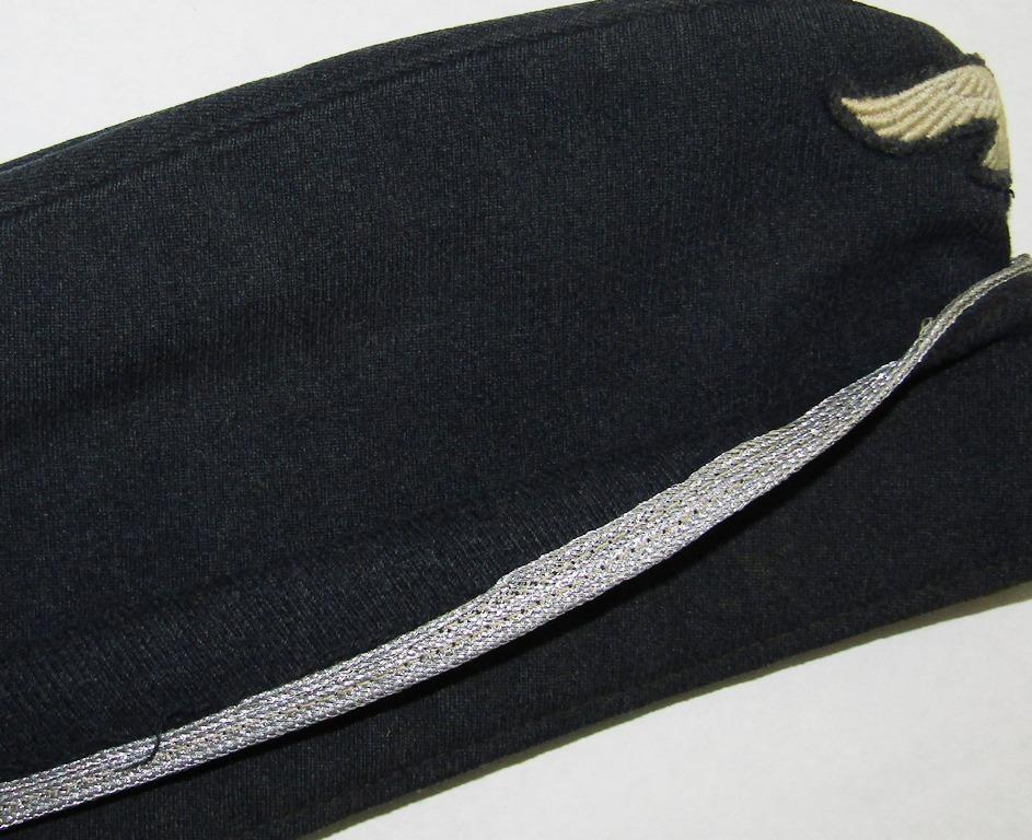 Luftwaffe Officer's Overseas/Garrison Cap-Has Officer's Initials-Depot/Maker Stamping