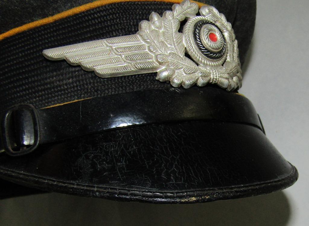 1937 Dated Luftwaffe EM Visor Cap For Paratroops/Flight-"Robert Lubstein/EREL" Maker