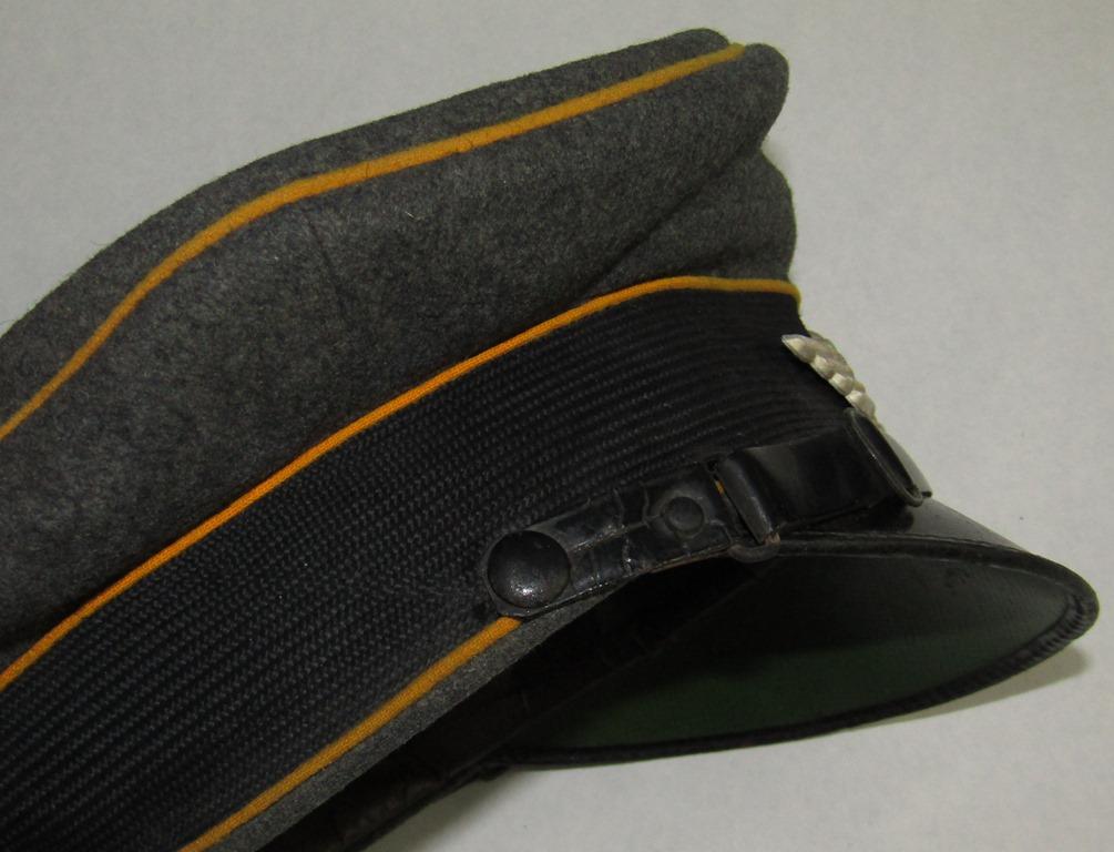 1937 Dated Luftwaffe EM Visor Cap For Paratroops/Flight-"Robert Lubstein/EREL" Maker