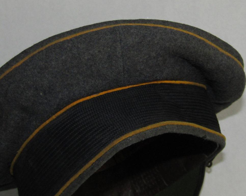 1937 Dated Luftwaffe EM Visor Cap For Paratroops/Flight-"Robert Lubstein/EREL" Maker