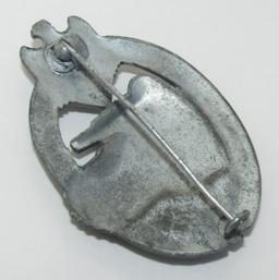 Panzer Assault Badge In Silver-Maker Marked "R.K."