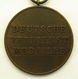 Order Of The German Eagle Merit Medal In Bronze By The Official Vienna Mint