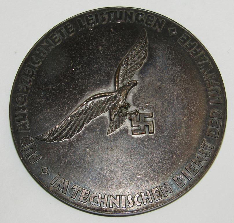 Scarce Luftwaffe Distinguished Technical Merit Award Medallion With Issue Case-COA By D. Niemann