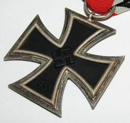 WW2 Iron Cross 2nd Class With Ribbon-"65" Maker For Klein & Quenzer, Idar/Oberstein