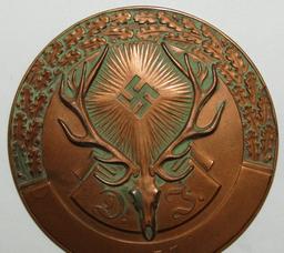 2pcs-WW2 Period DJV "Deutscher Jagdschutz-Verband Award Medallion-Membership Pin