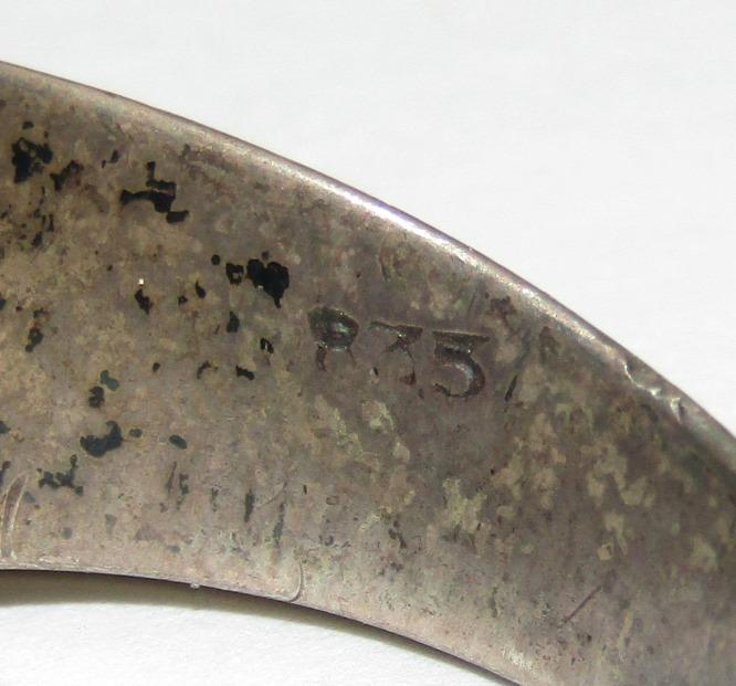 Rare! WWII Period Allgemeine/Waffen SS Finger Ring W/Engraved Runes-835 Silver Hallmark
