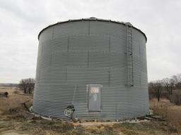 Baughman 20,000 Bushel +/- Grain Bin. Stub Unloading Auger, Removal Date 9-