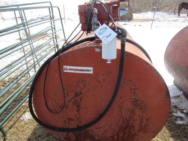 500 Gallon Fuel Barrel with Fillrite Electric Pump