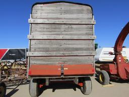 1577. 349-754, H&S XL 16 FT. WOODEN FORAGE BOX ON KNOWLES HD TANDEM AXLE WA