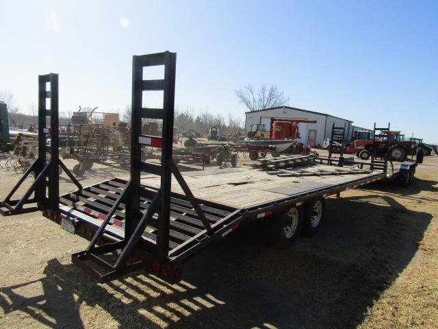 1599. 443-1056. 2011 PJ 24 FT. PULL TYPE DECK OVER TRAILER, BEAVER TAIL, RA