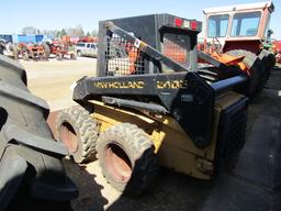 1610. 370-812. NEW HOLLAND LX 485 DIESEL SKID LOADER, AUX. HYD., 78 INCH BU