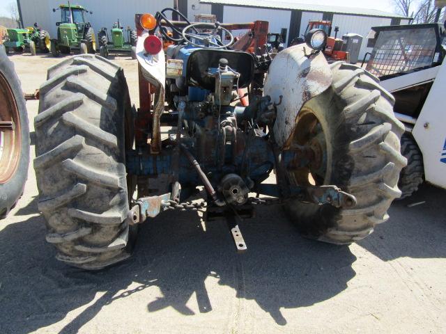 1616. 485-1250, FORD 5000 GAS TRACTOR, DUALL ALL HYDRAULIC LOADER AND BALE