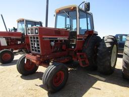 1622-338 -1218 IH 1086 DIESEL TRACTOR, CAB, 20.8 X 38 TIRES, HUB DUALS, SHO