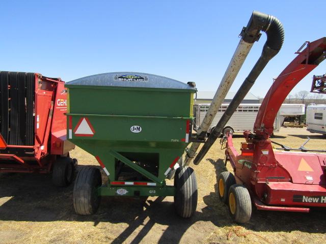 1648. 247-388, J&M 350 BU. GRAVITY BOX ON 13 TON GEAR,EXT. POLE,  16.1 X 16