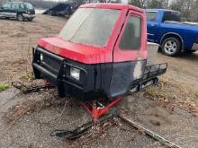 31-A, HOMEMADE TWIN TRACK SNOWMOBILE, CAB, 3 CYLINDER GEO METRO ENGINE,
