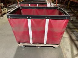 U-Line Vinyl Basket Truck - 14 Bushel, Red, H-7304