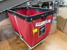 U-Line Vinyl Basket Truck - 6 Bushel, Red, H-1806