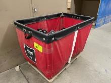 U-Line Vinyl Basket Truck - 6 Bushel, Red, H-1806