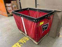 U-Line Vinyl Basket Truck - 6 Bushel, Red, H-1806